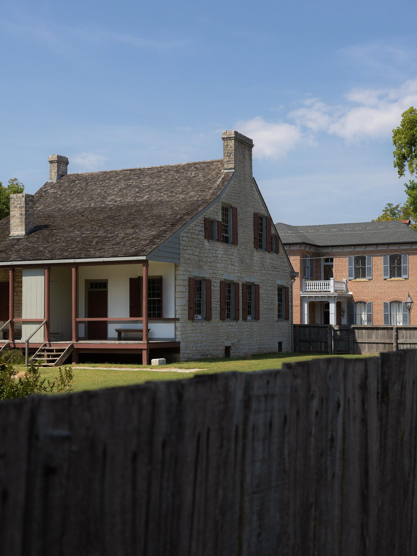 Historic French Colonial buildings in Ste. Genevieve, Missouri
